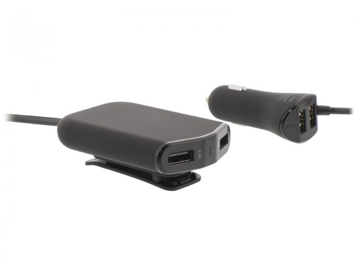 USB car charger 4 output 9.6A black @ electrokit (5 of 6)