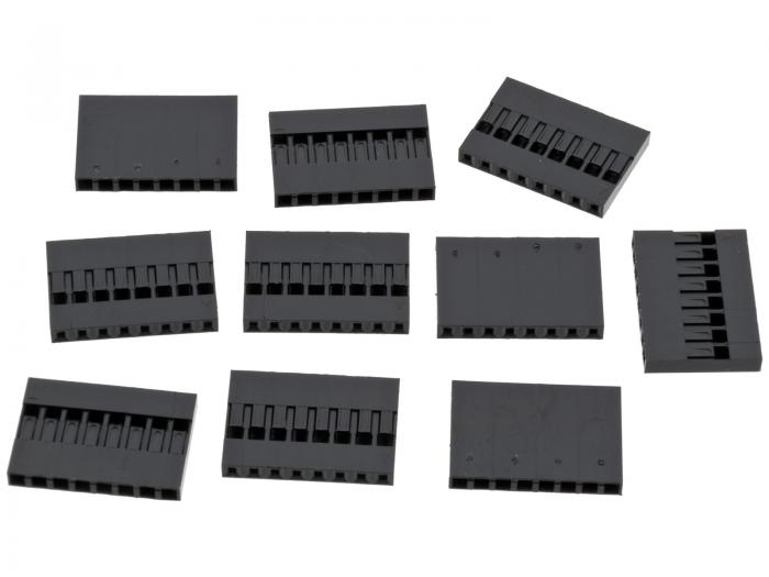 Contact housing 2.54mm 1x8-pin 10-pack @ electrokit (1 of 1)