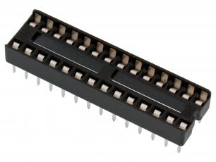 DIL-socket 28-pin 0.3" @ electrokit