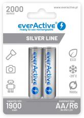 Laddningsbara AA batterier 2000mAh everActive 2-pack @ electrokit