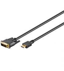 HDMI - DVI-D cable 2.0m (1080p@60Hz) @ electrokit