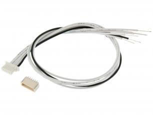 Kabel med JST-SH 1.0mm 6-pol 200mm @ electrokit