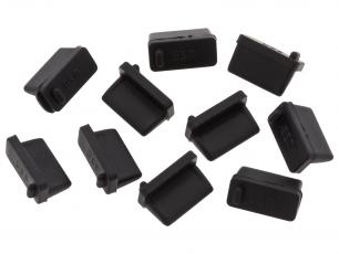 Dammskydd USB-A svart 10-pack @ electrokit