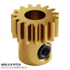 Pinion gear MOD 0.8 15T ø6mm @ electrokit