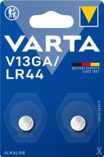 LR44 alkaline button cell 1.5V Varta 2-pack @ electrokit