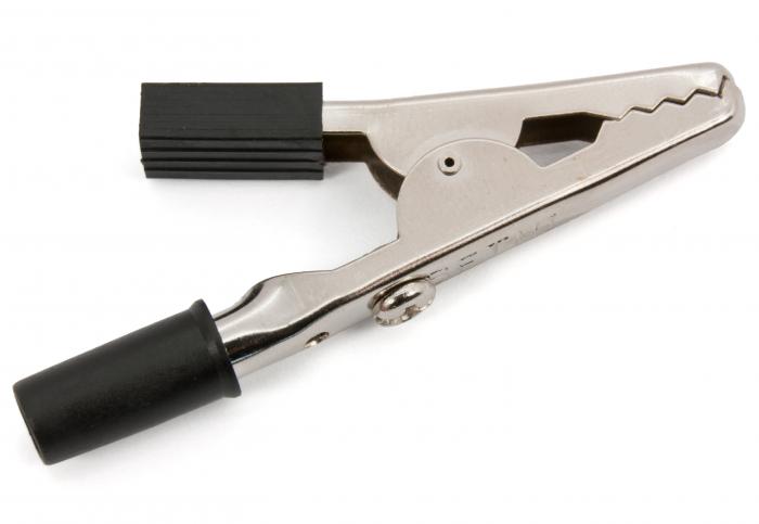Krokodilklmma 4mm svart @ electrokit (1 av 1)
