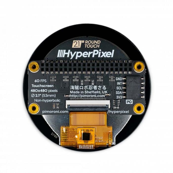 HyperPixel 2.1 Round - med touch @ electrokit (3 av 3)