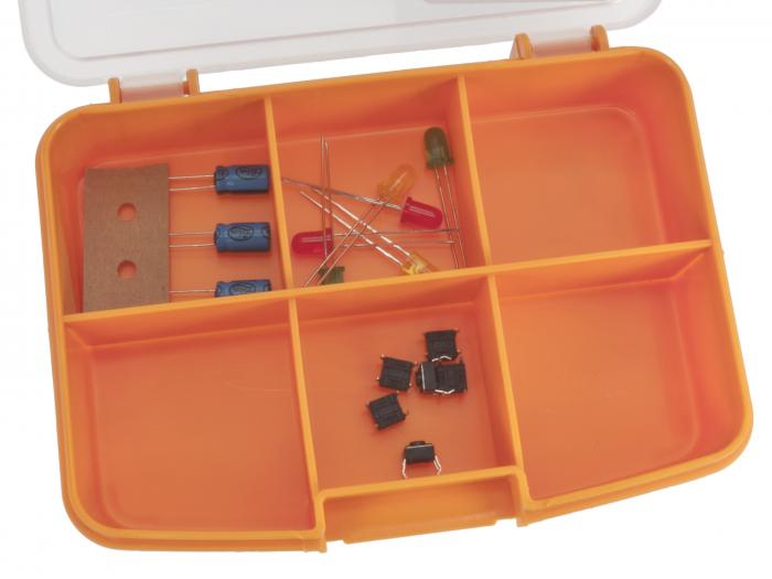 Storage box 134 x 101 x 31mm 6 compartments @ electrokit (2 of 2)