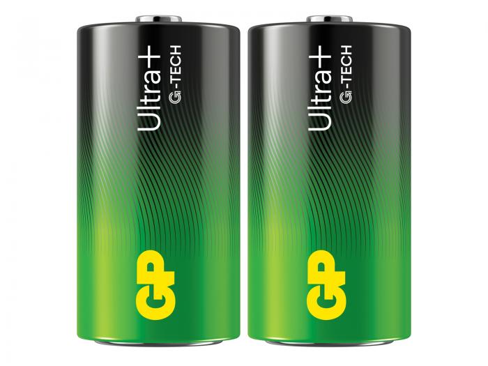 C / LR20 alkaline battery GP Ultra Plus 2-pack @ electrokit (1 of 2)
