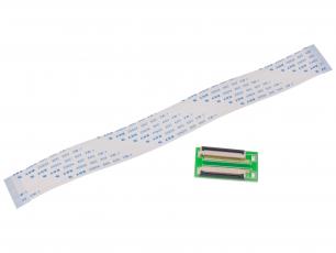 FPC-kabel 40-pol 0.5mm 200mm med anslutningskort @ electrokit