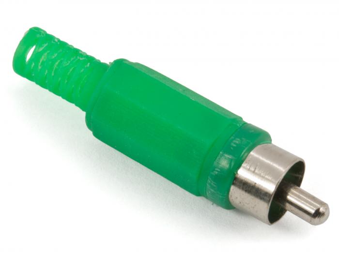 RCA-plug plastic green @ electrokit (1 of 2)