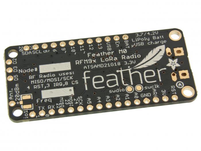 Adafruit Feather M0 RFM96 LoRa Radio - 433MHz @ electrokit (2 of 3)