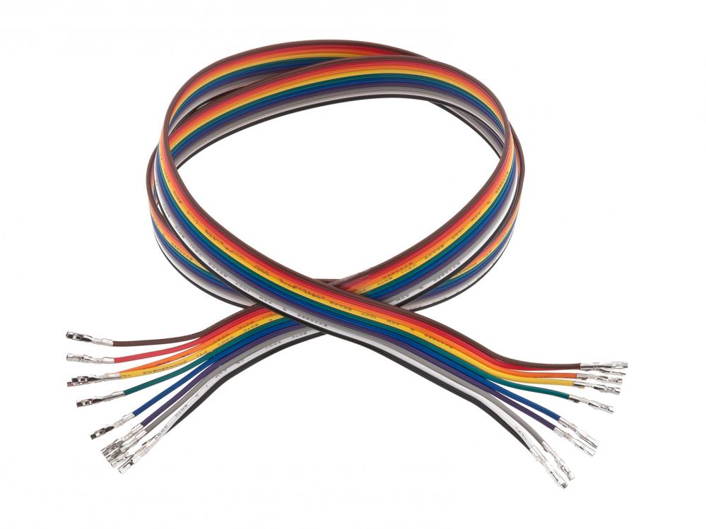 Buy Ribbon cable 10-pin dupont terminals female/female 600mm at the ...