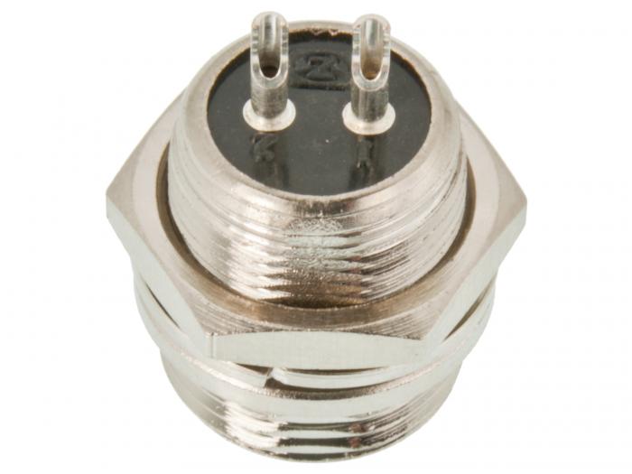 Connector GX12 plug 2-pin chassi @ electrokit (2 of 3)