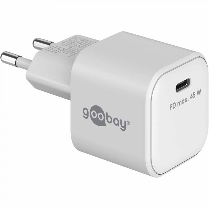 USB-C PD GaN charger 45W white @ electrokit (1 of 4)