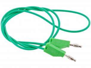 Test lead 4mm banana plug green 1m @ electrokit