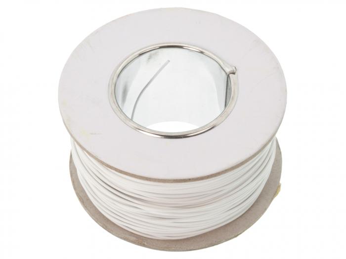 Hook-up wire AWG20 solid core - white /m @ electrokit (1 of 2)