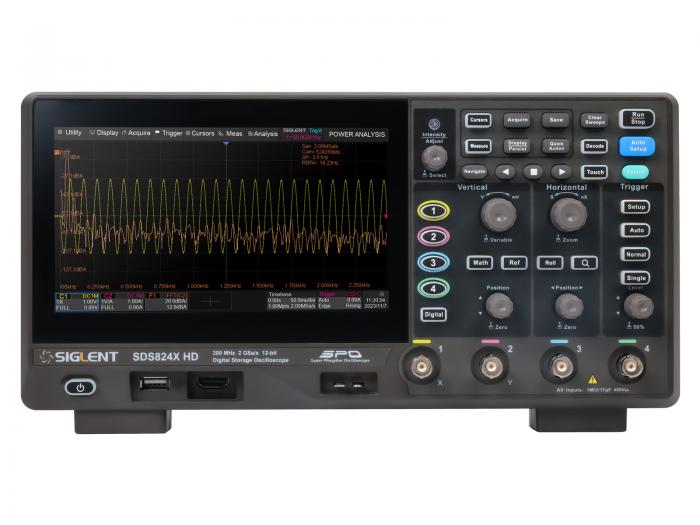 Oscilloscope 70MHz 4-ch 12-bit Siglent SDS804X HD @ electrokit (3 of 11)