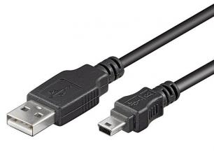 USB-cable A-male - mini B male 3m 5-pin @ electrokit