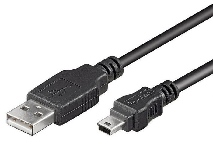 USB-kabel A-hane - mini B hane 5p 3m @ electrokit (1 av 1)