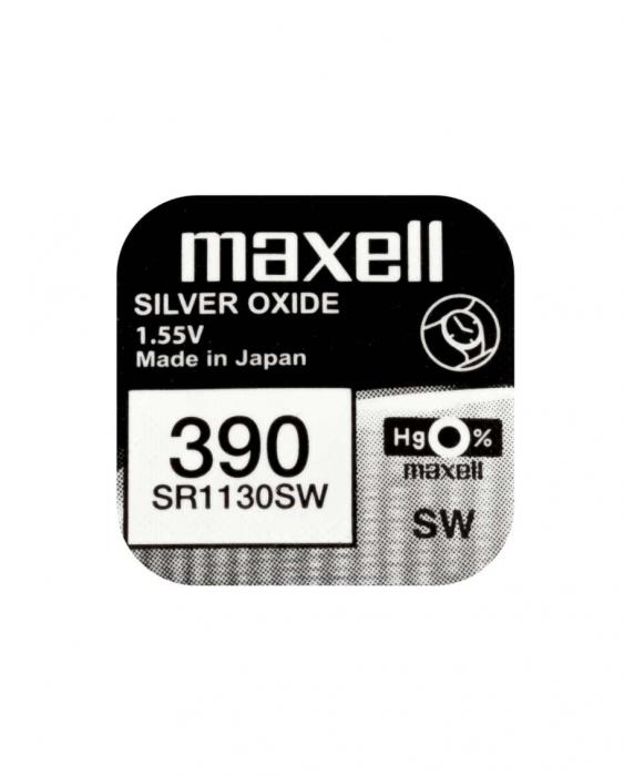 Knappcellsbatteri silveroxid 389/390 SR1130 Maxell @ electrokit (1 av 2)
