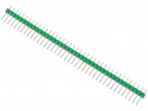 Pin header 2.54mm 1x40p - green @ electrokit