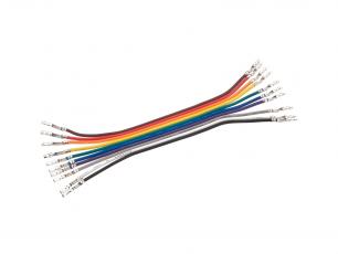 Ribbon cable with pre-crimped terminals 10-p F-F 75mm @ electrokit