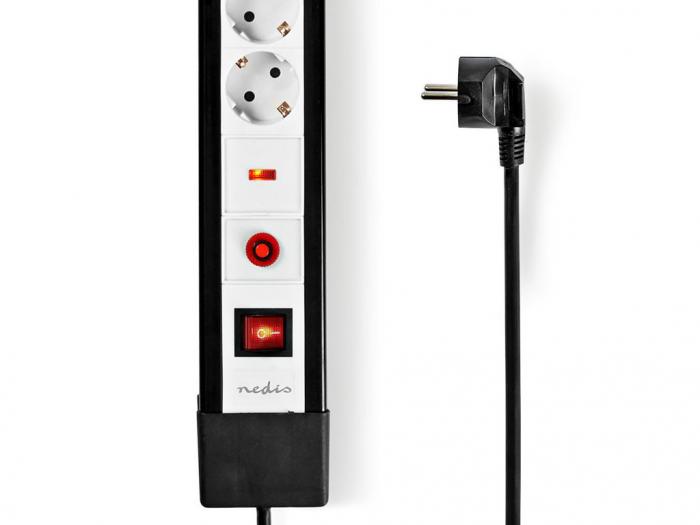 Power strip 10 sockets voltage protection 3m @ electrokit (2 of 2)