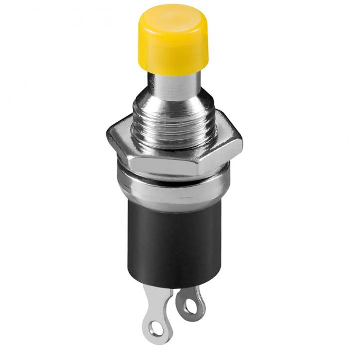 Push button 1-p off-(on) metal yellow solder lugs @ electrokit (1 of 2)