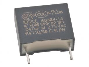 X2-kondensator 47nF 275VAC 10mm @ electrokit