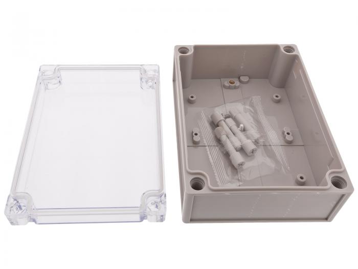 Enclosure plastic transparent IP66 175x125x75mm @ electrokit (2 of 4)