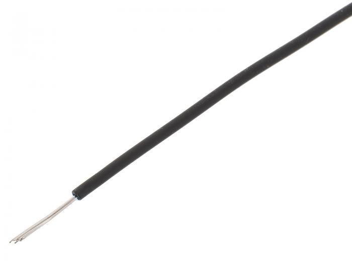 Hook-up wire AWG24 multiple wires - black/m @ electrokit (1 of 1)