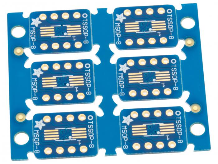 Adapterkort SO-8 / TSSOP-8 - DIP-8 - 6-pack @ electrokit (2 av 2)