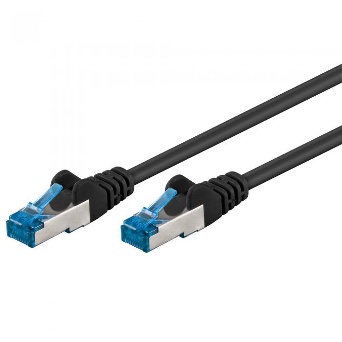 S/FTP Cat6a patch cable 3m black LSZH Cu @ electrokit (1 of 1)