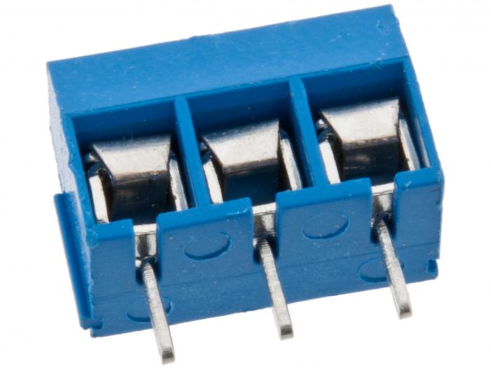 Screw terminal 5mm 3-p blue @ electrokit (2 of 3)