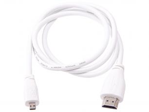 HDMI 2.0 cable male - micro male 1m white Mfg: Raspberry Pi @ electrokit
