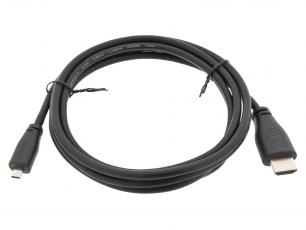 HDMI 2.0 kabel hane - micro hane 2m svart Mfg: Raspberry Pi @ electrokit