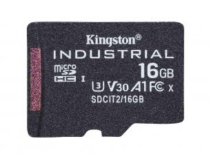 Minneskort microSDHC 16GB Industrial grade Kingston @ electrokit