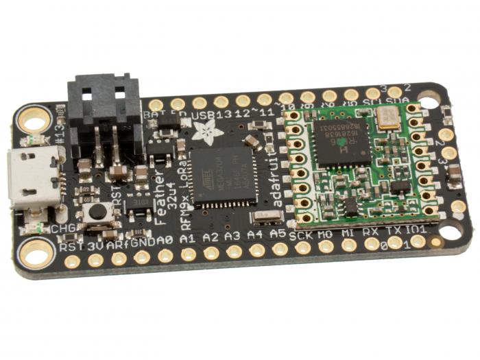 Buy Adafruit LoRa Radio FeatherWing 32u4 RFM95W 868 MHz at the right