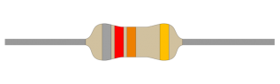 Resistor carbon film 0.25W 82kohm (82k) @ electrokit