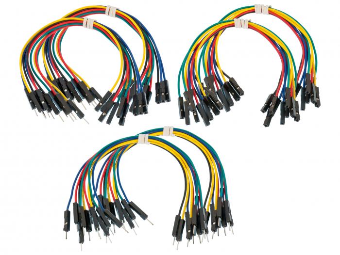 Jumper wires 1-pin mixed 150mm 60-pack @ electrokit (1 of 1)