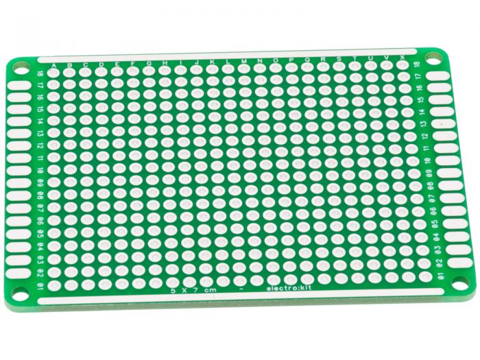 Experiment board 1 hole 50x70mm plated holes @ electrokit (1 of 2)