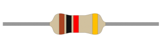 Resistor carbon film 0.25W 1kohm (1k) @ electrokit