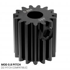 Pinion gear MOD 0.8 15T ø5mm @ electrokit