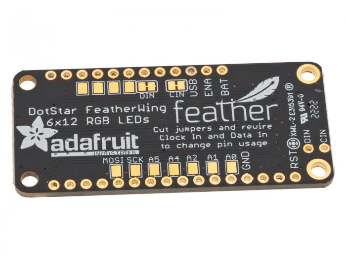 Adafruit DotStar FeatherWing - 6x12 RGB LEDs @ electrokit (2 of 2)