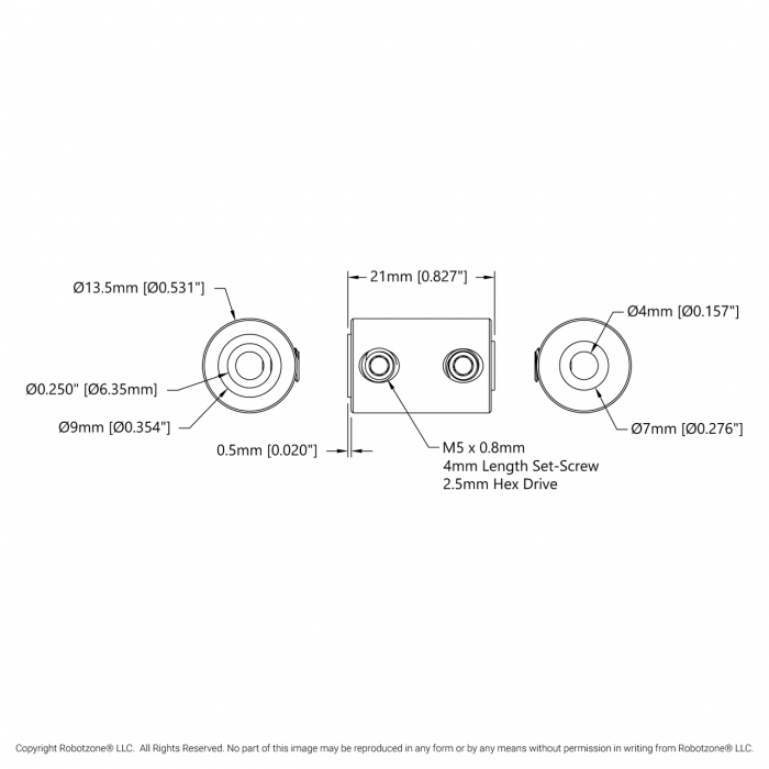 Shaft coupler 1/4