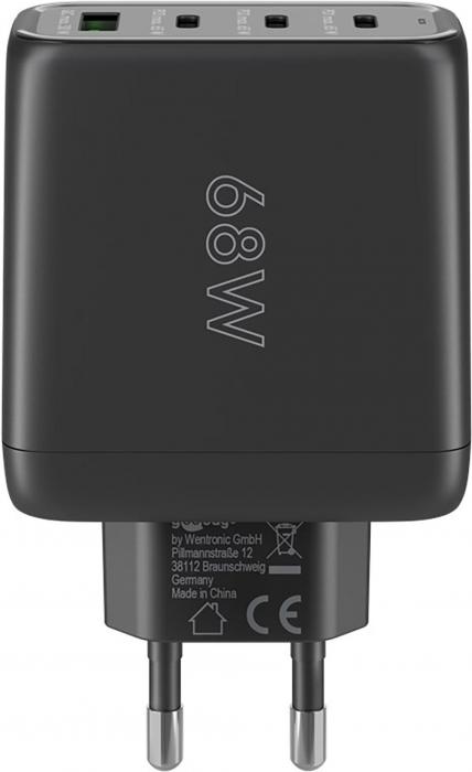 USB-C PD multiport GaN laddare 68W svart @ electrokit (3 av 4)