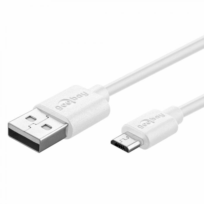 USB-laddare 12W 2.4A med micro-USB vit @ electrokit (2 av 4)