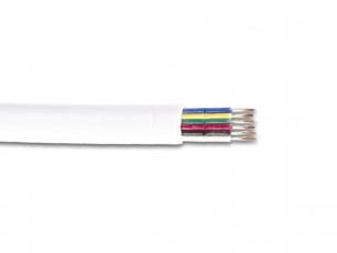 Telephone cable 8x 0.08mm² white /m @ electrokit