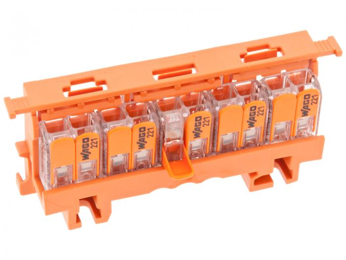 DIN rail mounted holder for WAGO connectors @ electrokit (3 of 4)